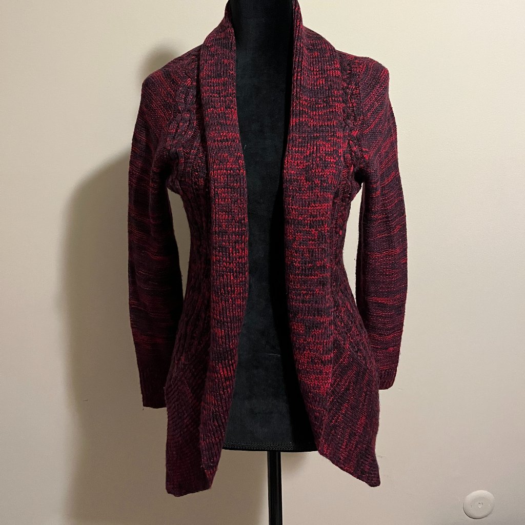 John Paul Richard Brand Maroon Knit Cardigan Small